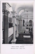 Postcard King&#39;s Chapel Boston Massachusetts Federal Writer&#39;s Project - $2.96