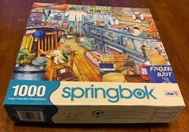 Springbok 1000 Piece Puzzle &quot;The Bait Shop&quot; Fishing 2016, Excellent Cond... - £13.51 GBP