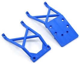 Traxxas Blue Front &amp; Rear Skid Plates 3623X - £18.32 GBP