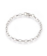 Silver Charm Bracelet Link Cable Chain Bracelet Making Antiqued Silver Tone - €4,73 EUR