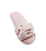 Charter Club Women&#39;s Twisted Open Toe Slippers Sz S 5-6 Pink - £9.77 GBP
