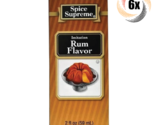 6x Packs Spice Supreme Imitation Rum Flavor Extract | 2oz | Fast Shipping - $21.85