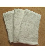 Set of 3 Royal Crest terry hand towels - white - each 15&quot; x 19&quot; - $74.88 MXN