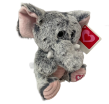 Kellytoy Plush Stuffed Elephant Embroidered Heart Vintage 2017 With Tags - $11.25