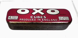 Antique OXO Cubes Tin Box 9/10 OZ England 4 Cube Tin - $12.38