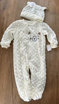 Kyle &amp; Deena Baby Ivory Bear Soft Plush Dot Footed One Piece / Hat Size ... - $24.00