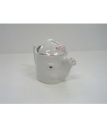 Small ceramic indoor plant decorative watering can with strange bunny face - $19.75