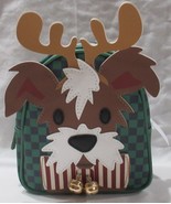 Bath &amp; Body Works REINDEER DOG mini backpack green checkered bells brown - $35.08