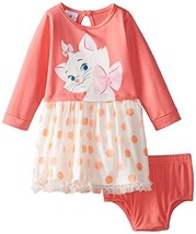 Disney Baby-Girls Newborn 2 Piece Marie Dress Set with Panty, Orange, 6-9 Months - $12.99