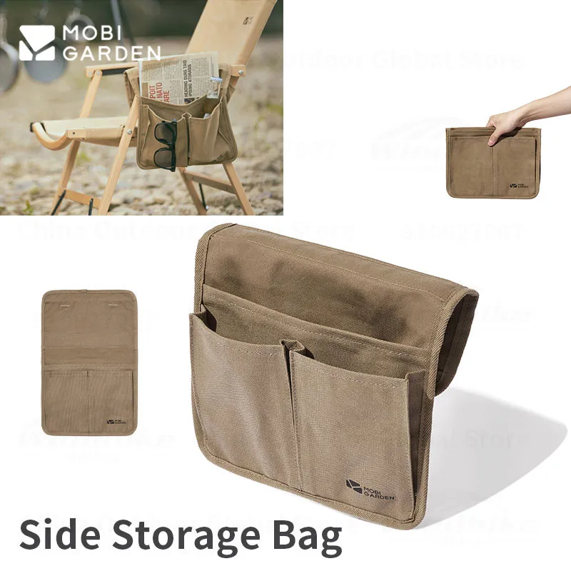 MOBI GARDEN Outdoor Camping Chair Side Storage Bag Portable Armrest Hanging Bag - £21.61 GBP