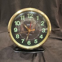 Vintage Spartus Big Bell Winding Alarm Clock Luminous Face Non working - $28.06