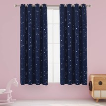 Lordtex Dinosaur And Star Foil Print Blackout Curtains For Kids, Set Of ... - $44.99