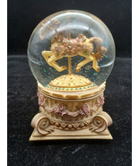 Carousel Horse Snow Globe  Music Box tested - Works Plays unknown song - $18.99