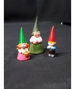 Rare Lot Of 3 Gnome Gnomes Uniboek 1980 Hong Kong Playspaces Fantasy Toys  - $37.18