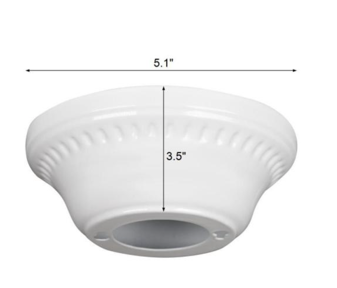Primary image for White Cathedral Ceiling Canopy Kit for Lights and Ceiling Fans