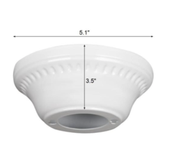 White Cathedral Ceiling Canopy Kit for Lights and Ceiling Fans - $22.79