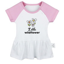 Little Wildflower Funny Dresses Newborn Baby Princess Dress Infant Ruffl... - £10.26 GBP