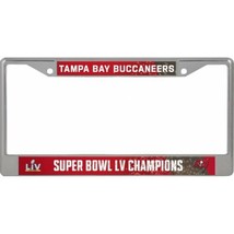 tampa bay buccaneers 2021 super bowl lv champs nfl chrome license plate frame - £23.94 GBP