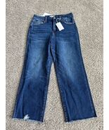 Vervet Super High Rise Strech Straight Distressed Frayed Leona Jeans siz... - €34,13 EUR