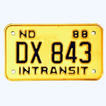 1988 United States North Dakota INTRANSIT Special License Plate DX 843 - £14.78 GBP