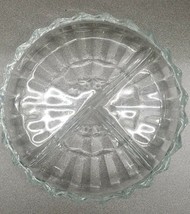 Indiana Glass Crystal 3-Part 7&quot; Relish Dish #1007 New Vintage - $10.50