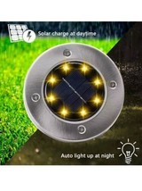 12 PACK Solar In Ground Lights Outdoor Garden In Grond Lights Waterproof... - £23.26 GBP