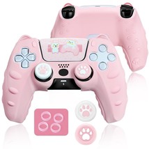 BRHE Cute Cat Claw PS5 Controller Skin - Non-Slip Silicone Protective Cover for - £29.66 GBP