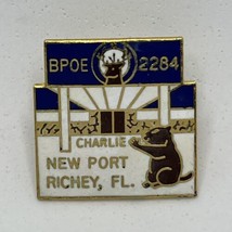 New Port Richey Florida Elks Lodge 2284 BPOE Benevolent Order Enamel Hat Pin - $7.95