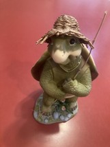 Garden Turtle Statue Outdoor Goin Fishin Comical Turtle Used Good Condition - £14.20 GBP