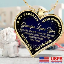Necklace Granddaughter Birthday Gift from Grandpa Love You Always Remember -N357 - £28.10 GBP+
