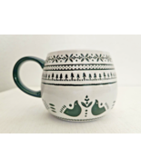 Magnolia Hearth And Hand Fair Isle Coffee Cup Mug Green - £17.47 GBP