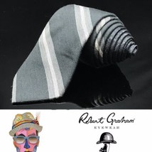 ROBERT GRAHAM, Men&#39;s Striped Design Classic Signature, Wool Blend Silk Tie - £51.17 GBP