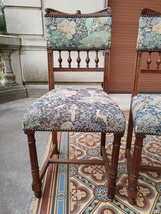 Six french chairs hunting style upholstery with a genre scene - $2,500.00