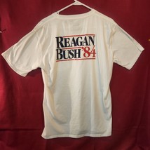 T-Shirt Reagan Bush 84 Rowdy Gentlemen Pocket Size M White Retro - £9.23 GBP