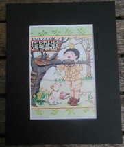 Mary Engelbreit Print Matted 8 x 10&quot; &quot;Simple Words&quot;  Boy - £10.25 GBP