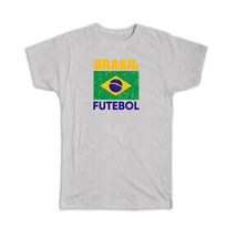 Brazil : Gift T-Shirt Distressed Flag Soccer Futebol Team Brazilian Country - £19.76 GBP