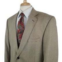 Stafford Essentials Sport Coat Jacket 46R Houndstooth Poly Rayon Classic... - £19.22 GBP
