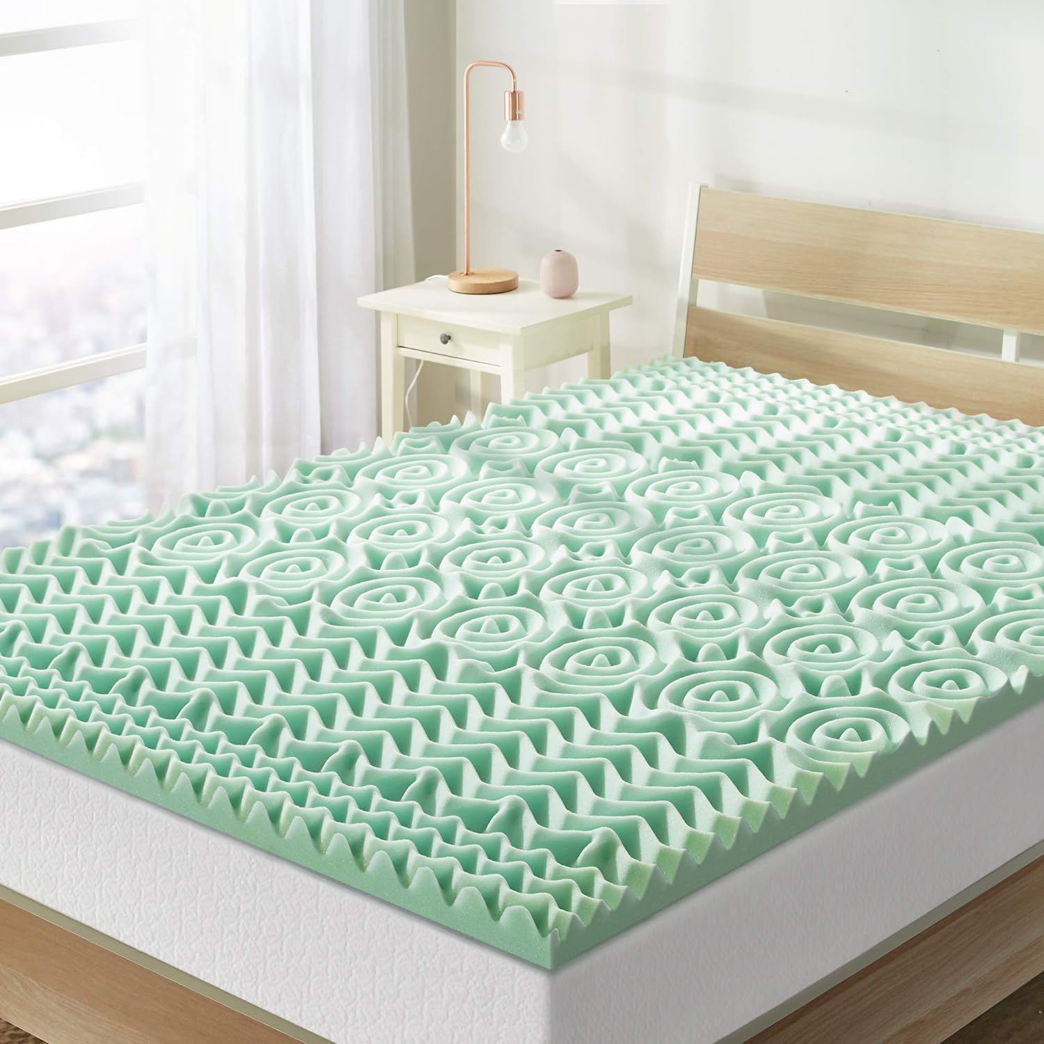 Mellow 1.5 Inch 5-Zone Memory Foam Mattress Topper, Calming Aloe Infusio... - $31.99