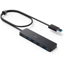 Anker 4-Port USB 3.0 Hub, Ultra-Slim Data USB Hub with 2 ft Extended Cable [Char - £22.72 GBP