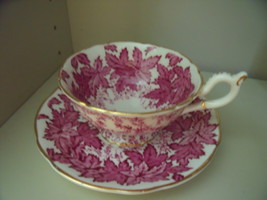 Coalport Red Ivy ChinaTea Cup and Saucer - $45.00