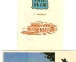 2 Hostal El Cid Brochure &amp; Burgos Map Spain 1960&#39;s - $14.83