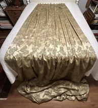 Custom Pleated Drapery Panel Shimmery Brocade Floral 175” Long!! - $98.00