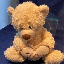 Hug &amp; Luv Teddy Bear I Love You Heart 14&quot; Stuffed Animal Toy Doll Plush Soft Tan - £10.96 GBP