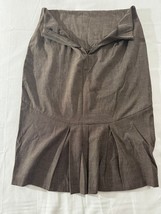 XOXO Pleated Bottom Skirt Juniors 5/6 Women's Brown Rear Zipper 6890ESQ8 image 7