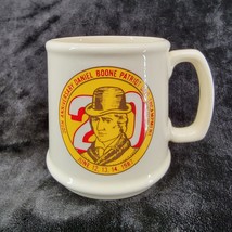 Vtg Boy Scout Mug 20th Ann Daniel Boone Patriot Days Encampment 1987 Gold Red - £10.51 GBP