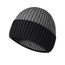 Knitted Hat Warm Flanging Pullover Hat Windproof Winter Beanie For Unisex - £14.31 GBP