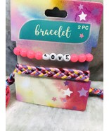 ShipN24Hours. New-Greenbrier. Women’s Pink “Love”  Bracelet. 2 Pack. - £8.49 GBP