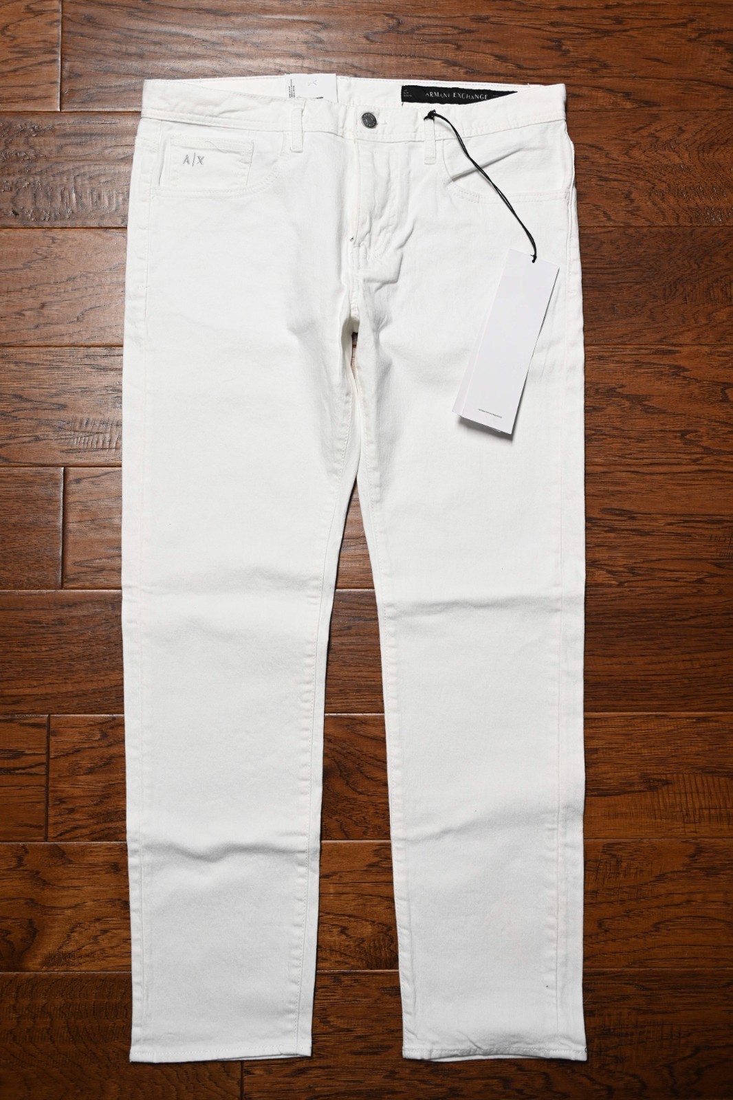 Armani Exchange A|X J13 Men's Slim Fit Off White Stretch Cotton Jeans 33S 33X30 Item image 2