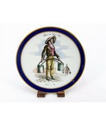 Echt Cobalt Schumann Arzberg Metiers De Vieux Paris Porteur d&#39; Eau Plate - $13.33 CAD