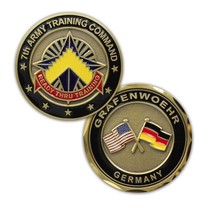 GRAFENWOEHR GERMANY  7TH ARMY TRAINING COMMAND 1.75&quot; CHALLENGE COIN - £31.59 GBP